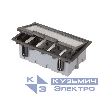 Лючок 4 S-мод. Simon Connect сер. + рамка глуб. 90-120мм SF410-1