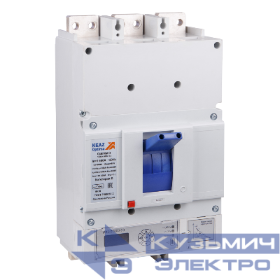 Выключатель автоматический 3п 1600А диапазон уст. 640…1600А 50кА OptiMat D1600N MR2 У3 КЭАЗ 233946