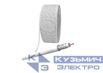 Кабель коаксиальный RG-6U CCS/оплетка Al 64проц. PVC Simple 75Ом бел. (м) Эра Б0044597