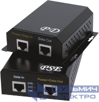 POE48B-050912D PoE, комплект передатчик (PSE)+приемник (PD) с регулятором*, 48V 30W, кабель питания ЕВРО, тип1, черный, 2 разъема питания у приемника *выходное напряжение: 5V 1.5A/ 9V 1.5A/ 12V 1A РАСПРОДАЖА