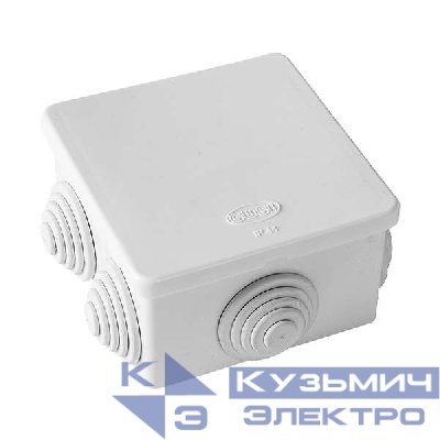 Коробка распределительная ОП 80х80х40мм IP54 бел. ГУСИ С3В86 Б Евро
