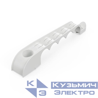 Держатель труб d20мм для прямого монтажа односторонний на 5 мест сер. (уп.20шт) Промрукав PR13.03281