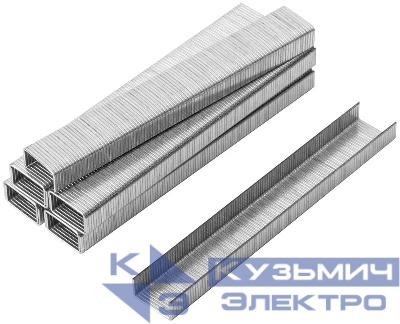 Скоба для степлера закален. прямоугол. 11.3х0.7мм 6мм тип 53 узкая (уп.1000шт) FIT 31306