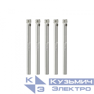 Diamond Industrial Коронка алмазная по стеклу и керамике 5 мм (5 шт.) Diamond Industrial