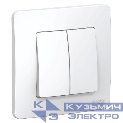 Переключатель проходной 2-кл. СП Blanca 10А IP20 (сх. 6+6) 250В бел. SE BLNVS106601