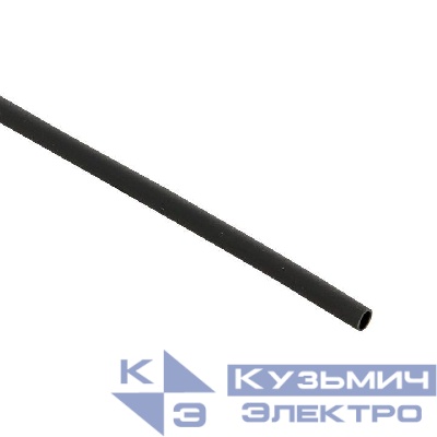 Трубка термоусадочная ТУТк с клеевым слоем нг 3/1 черн. 1м (уп.10м) PROxima EKF tut-k3-b