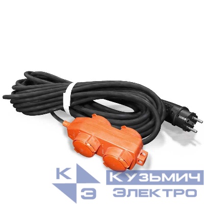 Удлинитель-шнур 4х20м с заземл. 16А IP44 У16-040 КГ 3х1.5 с защ. крышкой UNIVersal 9634132