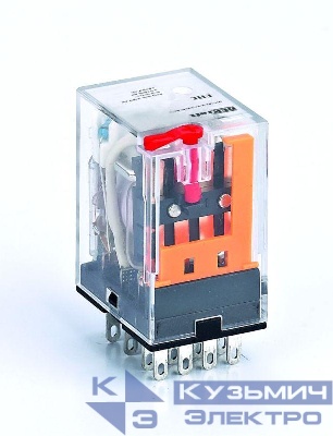 Реле промежуточное ПР-102 3А 230В AC 4 конт. с LED-индикацией и TEST фукц. DEKraft 23831DEK