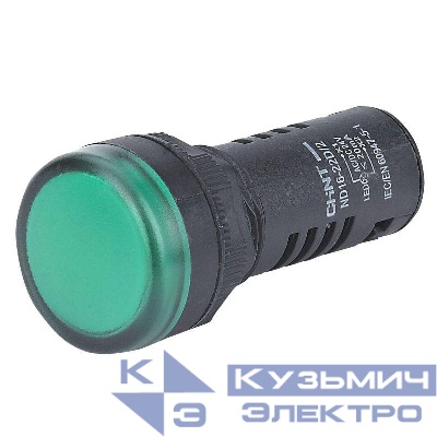 Индикатор помехозащищенный ND16-22D/4K2 зел. AC 230В (R) CHINT 146694
