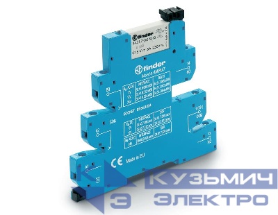 Модуль интерфейсный (сборка 34.51.7.024.5010 + 93.64.7.024) электромеханич. реле MasterINPUT 1CO 6А AgNi + Au 24В AC/DC IP20 винт. клеммы FINDER 394100245060