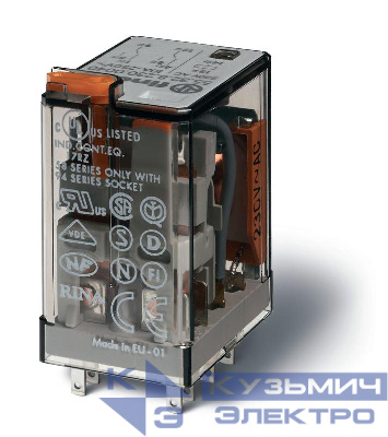 Реле миниатюрное 2CO 10А кат. 230В AC RTI FINDER 553282300000