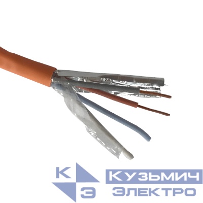 Кабель сигнальный ТЕХНОКАБЕЛЬ, экранированный, КПСЭнг(А)-FRLS, 2*2*0.75мм2, 200м, оранж. АКЦИЯ