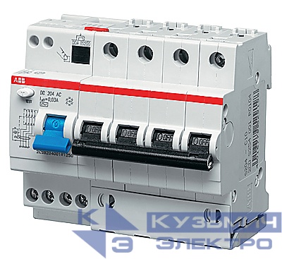Выключатель авт. диф. тока 4п 6мод. C 32А 30мА тип AC 6кА DS204 ABB 2CSR254001R1324