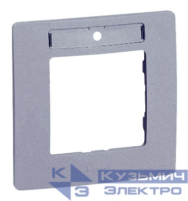 Рамка 1-м Etika с держателем для маркировки алюм. IEK 672556