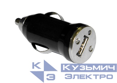 Автомобильное зарядное устройство USB, 1 порт, 5В, вых. сила тока 0.7А, мини, черный, п/пакет, Netko РАСПРОДАЖА