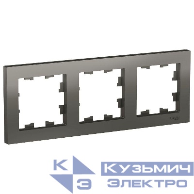 Рамка 3-м AtlasDesign универс. сталь SE ATN000903