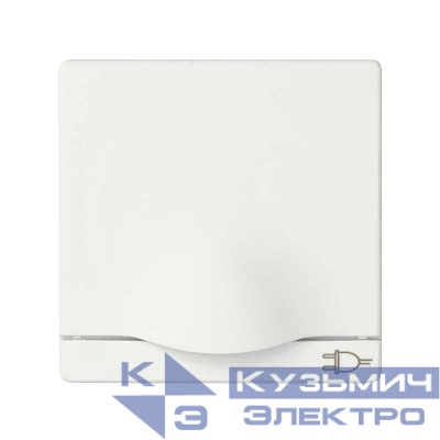 Накладка розетки Simon82 с заземл. крыш. бел. 82090-30