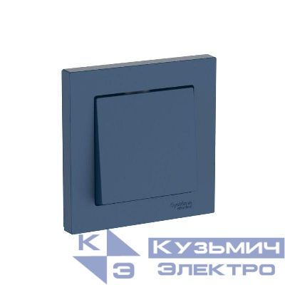Выключатель 1-кл. AtlasDesign (сх. 1) 10AX быстрозажим. клем. в сборе аквамарин SE ATN001112S