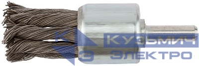 Корщетка-венчик со штифтом стальная витая проволока 28мм FIT 38600