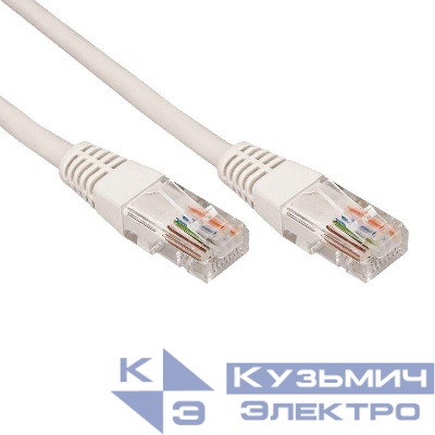 Патч-корд UTP 5e кат. литой 0.5м сер. Rexant 18-1001