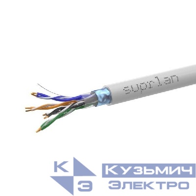 Кабель витая пара F/UTP кат.5E 4х2х24AWG solid Cu PVC In. Median 305м (м) SUPRLAN 01-1033-1