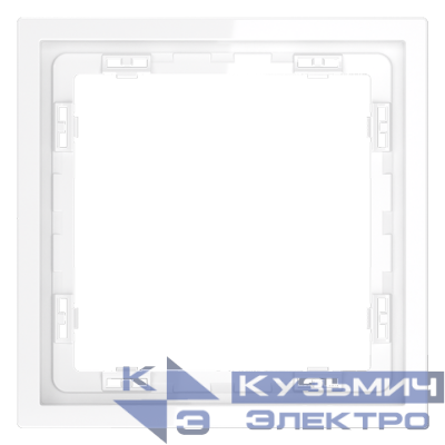 Рамка пластиковая VOLTUM S70 на 1 пост, (белый глянцевый)