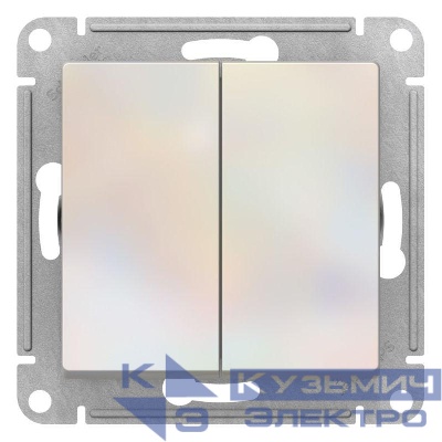 Переключатель перекрестный 2-кл. AtlasDesign 2хсх.7 10АХ механизм жемчуж. SE ATN000473