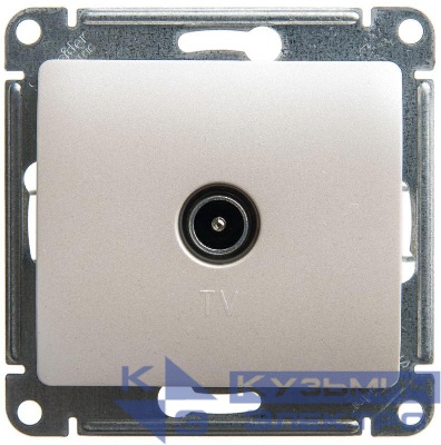Розетка телевизионная проходная TV 1-м СП Glossa 4дБ механизм перламутр SE GSL000692