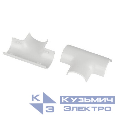 Угол для кабель-канала полукруглого Т-образ. 30х13мм T-KK-30-13-FW бел. (уп.2шт) Эра Б0064966