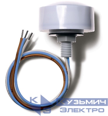 Фотореле корпусное для монтажа на улице 1NO 16А 230В AC 10люкс встроенный провод 500мм IP54 FINDER 106182300000