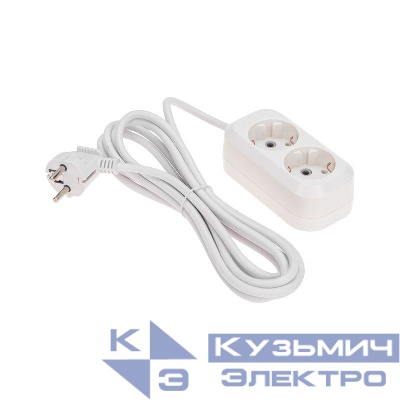 Удлинитель 2х3м с заземл. 3х0.75 бел. PROCONNECT 13-4203