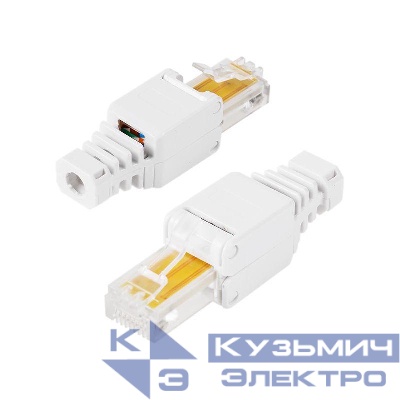 Джек штекер RJ45 8Р8С быстрозажимной ручной Rexant 05-1051