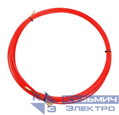 Протяжка кабельная (мини УЗК в бухте) 7м стеклопруток d3.5мм красн. Rexant 47-1007