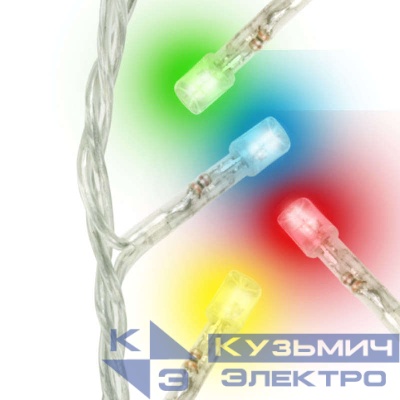Гирлянда светодиодная "Бахрома" ULD-B1805-048/DTA MULTI IP20 1.8м 48LED мультиколор с контроллером провод прозр. Uniel UL-00005273