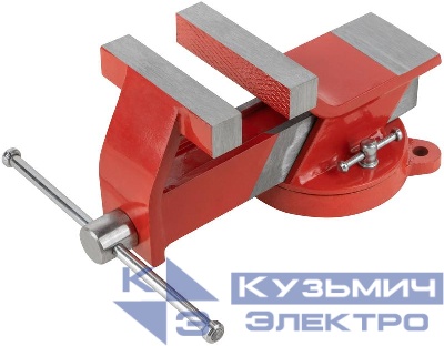 Тиски слесарные поворотные стальные 100мм (4.5кг) КУРС 59596