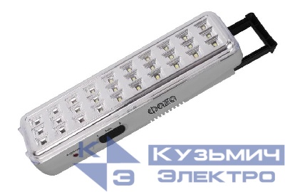 Фонарь-светильник аккумуляторный AccuF9-L30-gy IP20 110лм аварийный ударопрочный 2 режима: 100проц. 190лм/60проц. сер. ФАZА 5027664