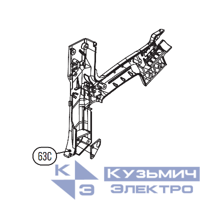 Запчасть №63C для HGSR. Правая часть основной рукоятки
