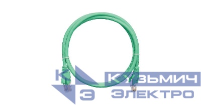 Патч-корд кат.5E (класс D) U/UTP 4 пары 24 AWG (7х0.205мм) 100МГц 2хRJ45 (8P8C) BC чистая медь LSZH нг(А)-HFLTx 0.5м зел. NIKOMAX NMC-PC4UD55B-005-C-GN