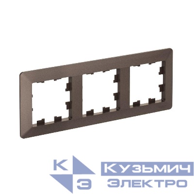 Рамка 3-м AtlasDesign Air мокко/дым. черн. SE ATN220603
