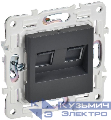 Розетка компьютерная двойн. RJ45 кат.5E SKANDY SK-K03T титан IEK SK-K20-1-K48