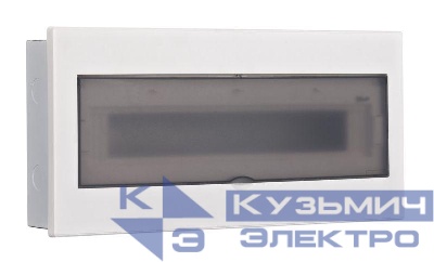 Корпус встраиваемый дв. 1 ряд 20 мод. IP41 ЩРВ-М прозр. DEKraft 31075DEK