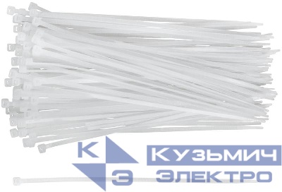 Хомут для проводов 200х3.6мм нейлон. бел. (уп.100шт) FIT 60420