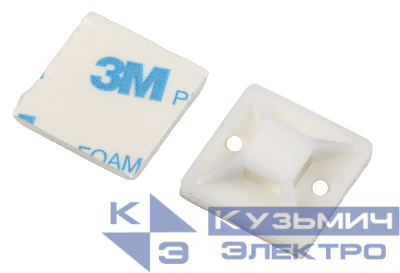 Площадка самоклеящаяся под хомуты 25х25мм NO-225-308 бел. (уп.10шт) Эра Б0066729