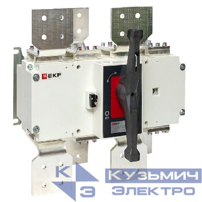 Рубильник-выключатель 4п 2500А с рукояткой управления для прямой установки PowerSwitch EKF psds-2500-4