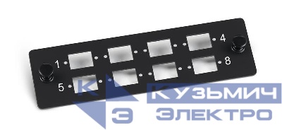 Панель адаптерная FO-FP-8SC-S-BK на 8 SC simplex (LC duplex) черн. Cabeus 10804c