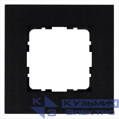 Рамка 1-м G-Metal метал. алюм. черн. Black Jasmart G1001AB