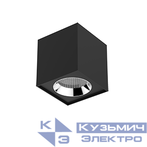 Светильник светодиодный DL-02 Cube 125х135 20Вт 3000К 35град. накладной RAL9005 черн. муар VARTON V1-R0-T0360-20000-2002030