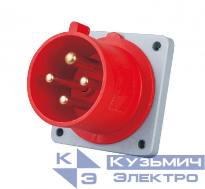 Вилка для скрытой проводки 3Р+РЕ 16А 380В IP44 ВЩ-103 DEKraft 26231DEK