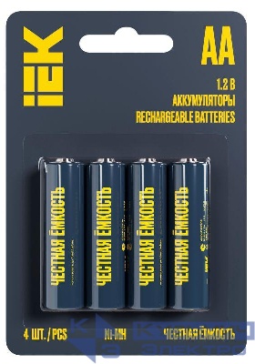 Аккумулятор GREEN Ni-MH AA 2700мАч (блист.4шт) IEK AAK-NIMH-06-2700-L04