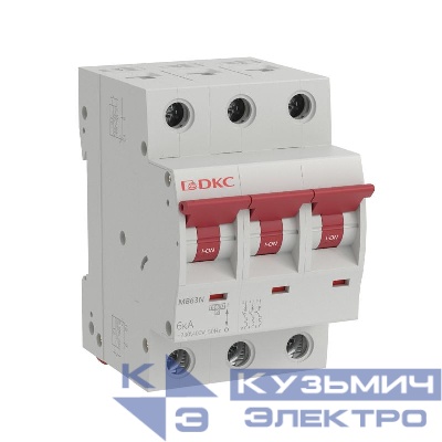 Выключатель автоматический модульный 3п C 6А 6кА MB63 YON MB63N-3PC06